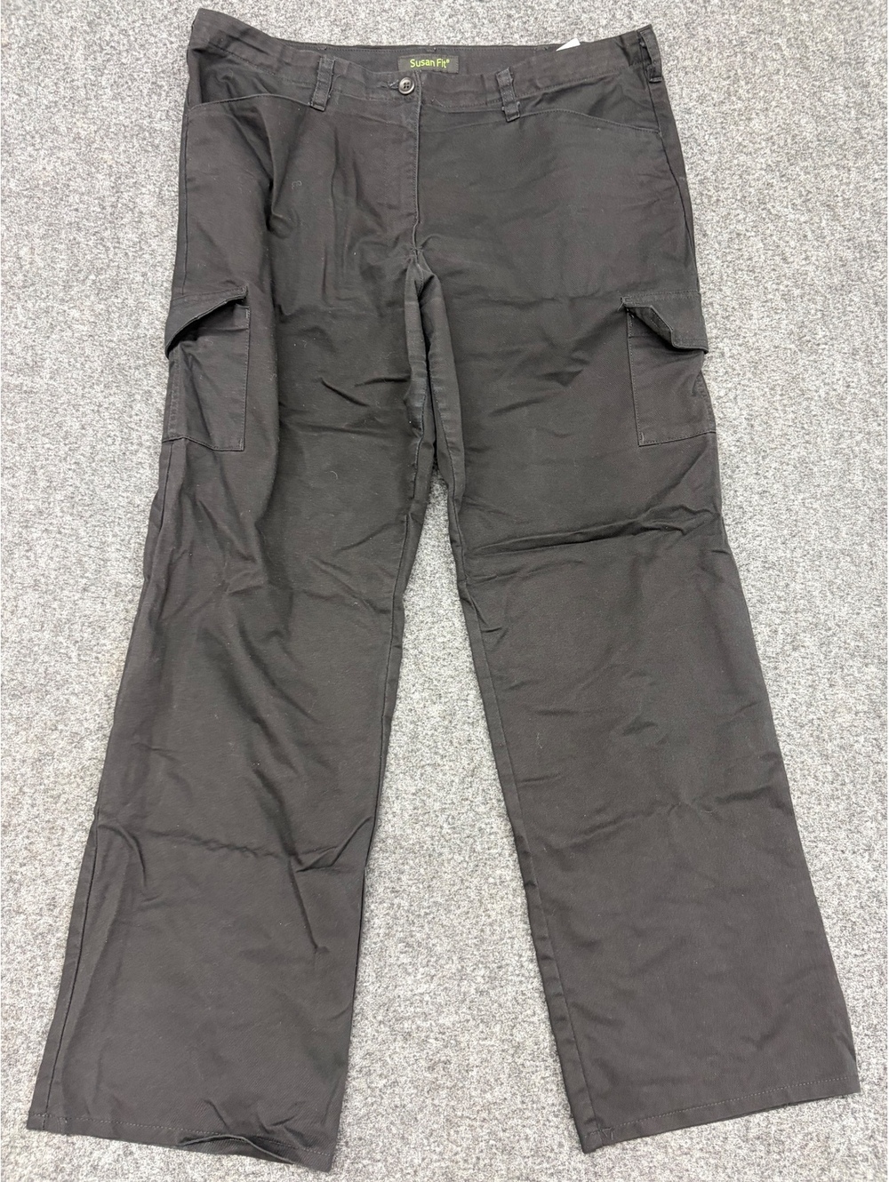 Susan Fit Women's Black Cargo Pants Size 14 Regular